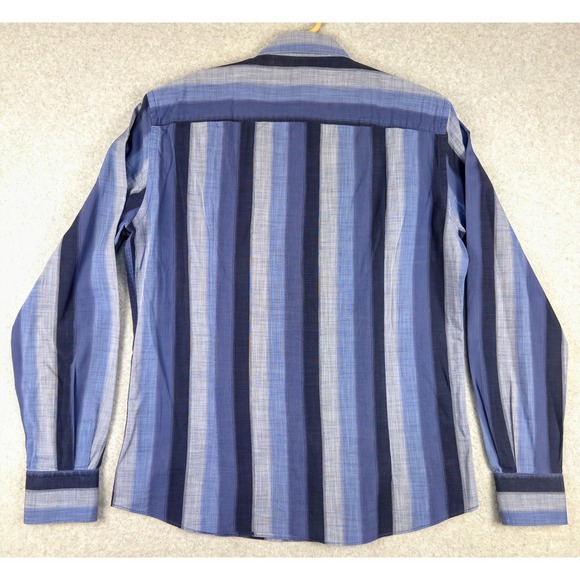 Versace Collection Striped Button Down Long Sleeve Dress Shirt Size‎ 15 1/2-42 - Picture 5 of 7